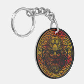Oude Schild Kunstprint van Zeus Sleutelhanger (Voorkant Links)