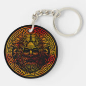 Oude Schild Kunstprint van Zeus Sleutelhanger (Achterkant)