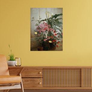 Oude Schilderij Zijkant van een Kas door Lambdin Poster