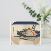 Oude schilderijen van een Bowl van Sushi ongeveer  Briefkaart (Staand voorkant)