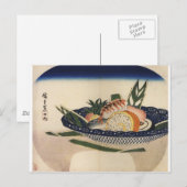 Oude schilderijen van een Bowl van Sushi ongeveer  Briefkaart (Voorkant / Achterkant)