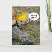 Oude schildpad Afstuderen met gouden Pet Kaart (Voorkant)