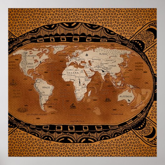 Oude schildpad poster (Voorkant)