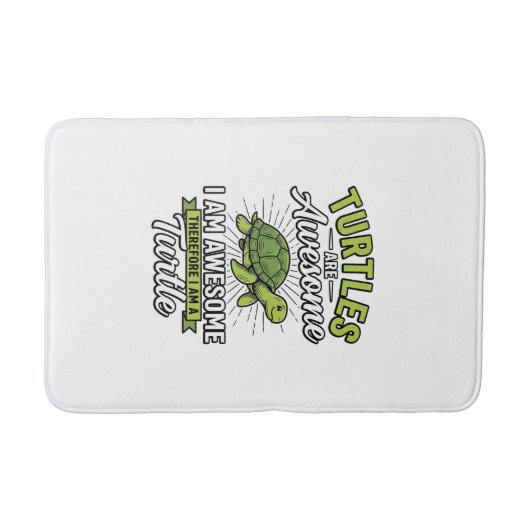 Oude schildpadden zijn geweldig Funny Turtle Shirt Badmat (Voorkant)