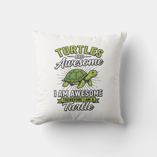 Oude schildpadden zijn geweldig Funny Turtle Shirt Kussen (Voorkant)