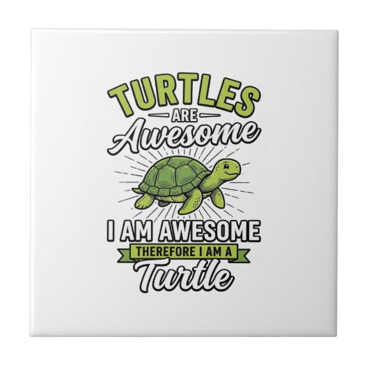Oude schildpadden zijn geweldig Funny Turtle Shirt Tegeltje (Voorkant)