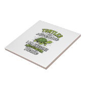 Oude schildpadden zijn geweldig Funny Turtle Shirt Tegeltje (Zijkant)