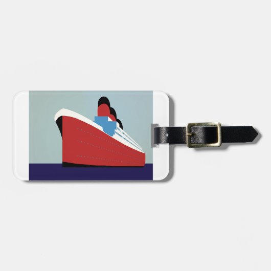 Oude Schip Bagagelabel (Voorkant horizontaal)