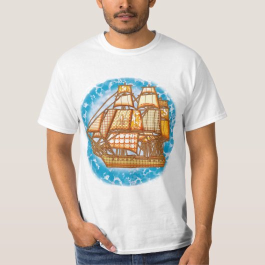 Oude schip T-shirts (Voorkant)