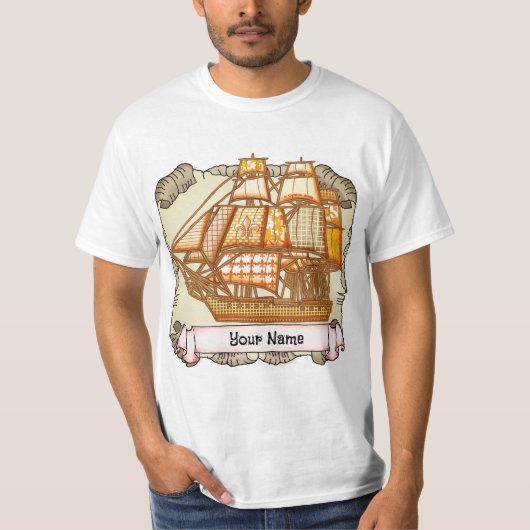 Oude schip T-shirts (Voorkant)