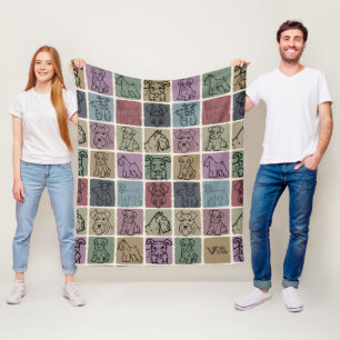 Oude Schnauzer Dekbed Hoes Cadeau voor Hondenliefh Fleece Deken