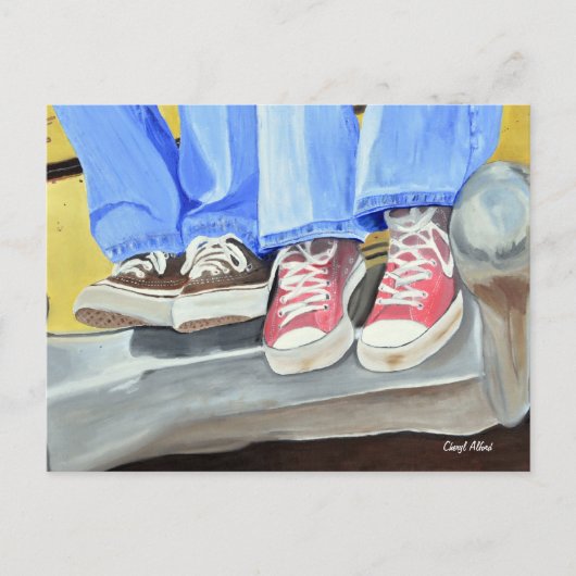 Oude schoenen en oud Briefkaart (Voorkant)