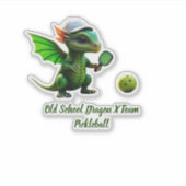 Oude Schook Draak X Pickleball Team Kinderen Sticker (Voorkant)