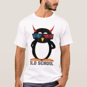 Oude school 3D Kwaad Penguin™ T-shirt (Voorkant)