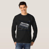 Oude School 80s Cassettebandje Potlood Rol Fixeer T-shirt (Voorkant volledig)