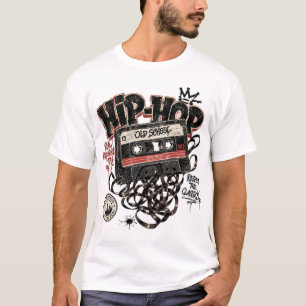 Oude School 90s Hip Hop Cassettebandje Retro T-shirt