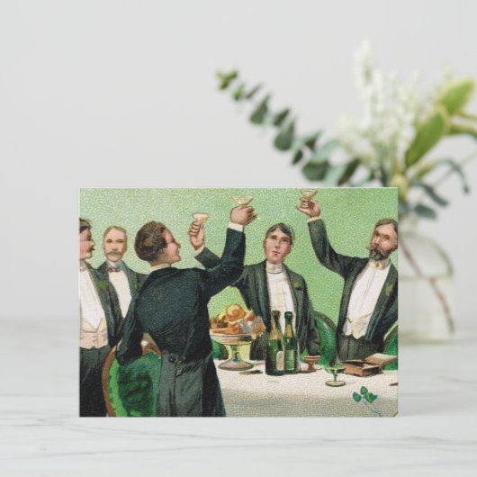 Oude School Bachelorfeest Kaart (Staand voorkant)