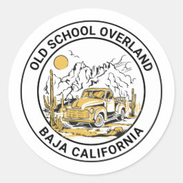 Oude School Baja Overland Ronde Sticker