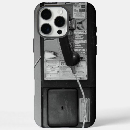 Oude school betaaltelefoon Iphone hoes (Achterkant)
