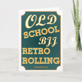Oude school BJJ Retro Rolling Birthday Kaart (Voorkant)