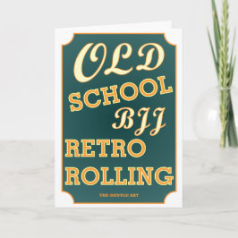 Oude school BJJ Retro Rolling Birthday Kaart