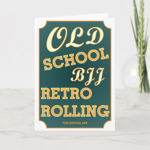 Oude school BJJ Retro Rolling Birthday Kaart