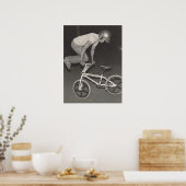 Oude school BMX freestyle rijder, 1986 Poster (Keuken)