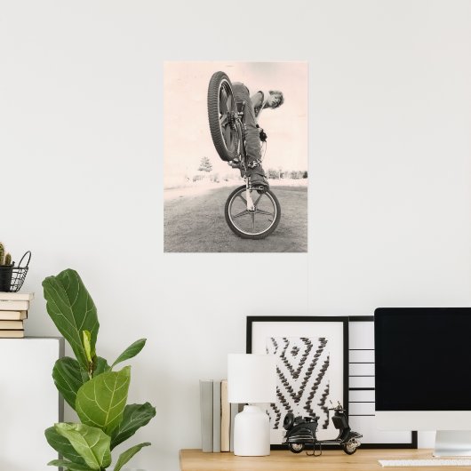  oude school BMX Poster (Thuiskantoor)