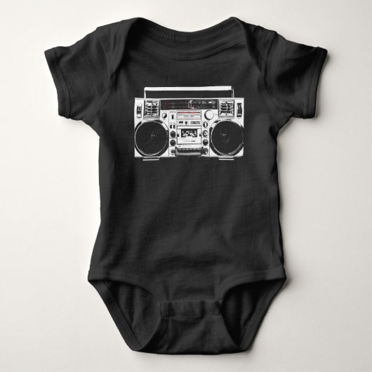 Oude School Boombox Onezee! Romper (Voorkant)