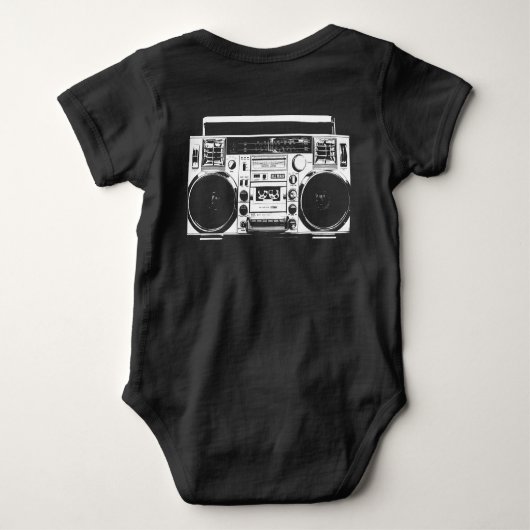 Oude School Boombox Onezee! Romper (Achterkant)