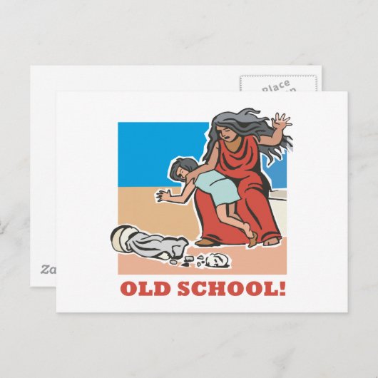 Oude school briefkaart (Voorkant / Achterkant)