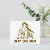 Oude school briefkaart (Staand voorkant)