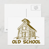 Oude school briefkaart (Voorkant / Achterkant)