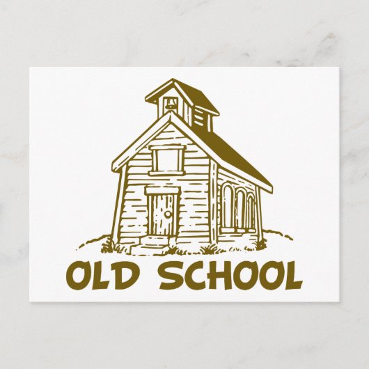 Oude school briefkaart (Voorkant)