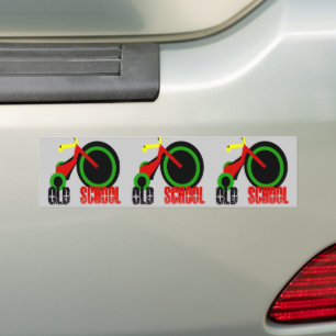 Oude school bumpersticker