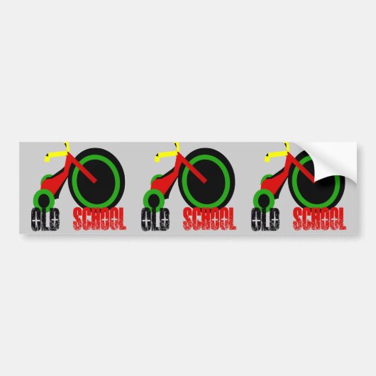 Oude school bumpersticker (Voorkant)