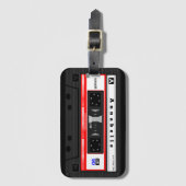 Oude school Cassette personaliseren Bagagelabel (Voorkant (verticaal))