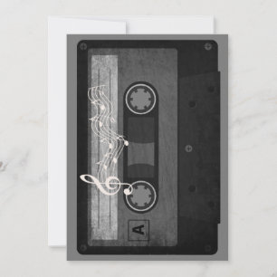 Oude school cassette versleten kaart