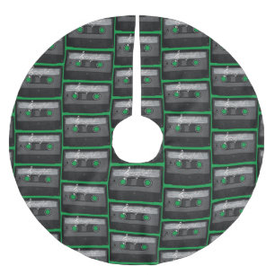 Oude school cassette versleten kerstboom rok