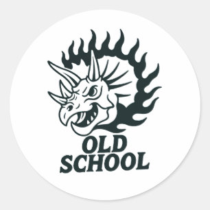 Oude School Dinosaurus Grappige Sticker