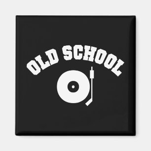 Oude school dj platenspeler magneet