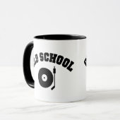 Oude School DJ Platenspeler Mok (Voorkant links)