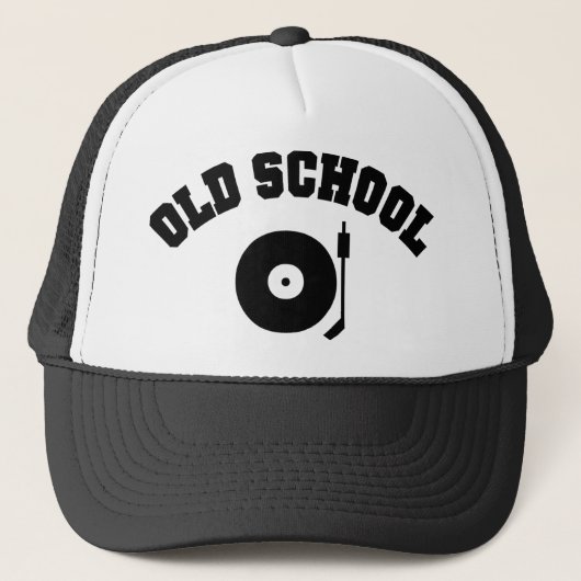 Oude School DJ Platenspeler Trucker Pet (Voorkant)