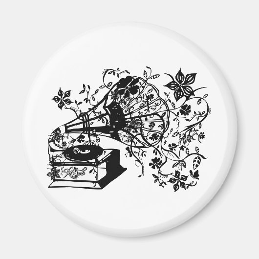 Oude school draaitafel magneet (Voorkant)