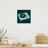 Oude School Draaitafel Poster (Keuken)