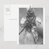 Oude school duiker zwart-wit briefkaart (Voorkant / Achterkant)