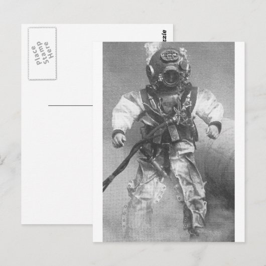 Oude school duiker zwart-wit briefkaart (Voorkant / Achterkant)