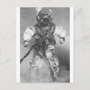 Oude school duiker zwart-wit briefkaart