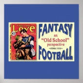 Oude School Fantasy Football Poster (Voorkant)