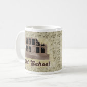Oude School Funny illustreerde Slogan Koffiemok (Voorkant links)